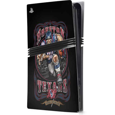 Liquid Blue NFL Houston Texans Running Back PS5 Pro Console Skin
