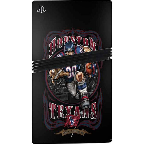 Liquid Blue NFL Houston Texans Running Back PS5 Pro Console Skin