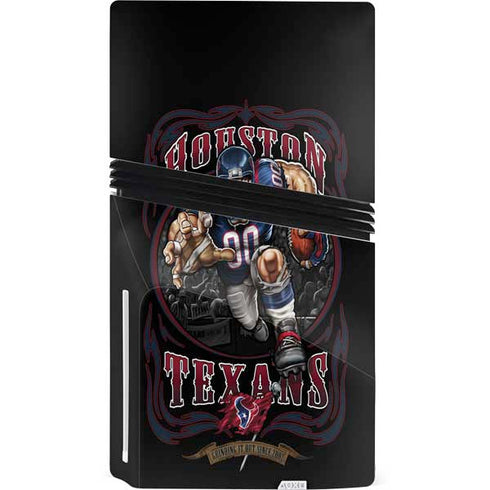 Liquid Blue NFL Houston Texans Running Back PS5 Pro Disk Bundle Skin