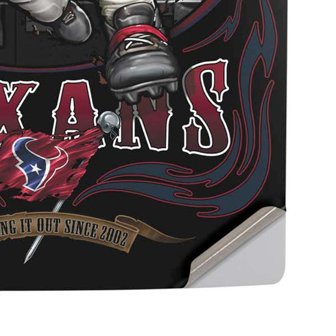 Liquid Blue NFL Houston Texans Running Back PS5 Pro Disk Console Skin