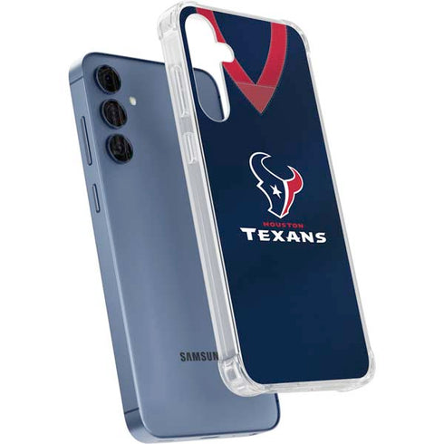 NFL Houston Texans Team Jersey Galaxy A35 5G Clear Case