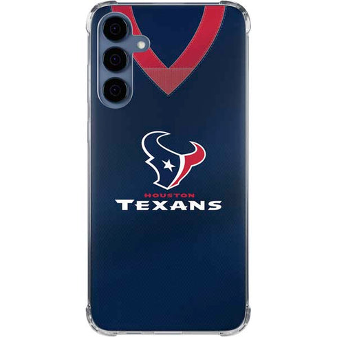NFL Houston Texans Team Jersey Galaxy A55 5G Clear Case