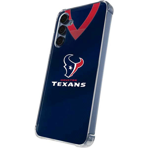 NFL Houston Texans Team Jersey Galaxy A55 5G Clear Case