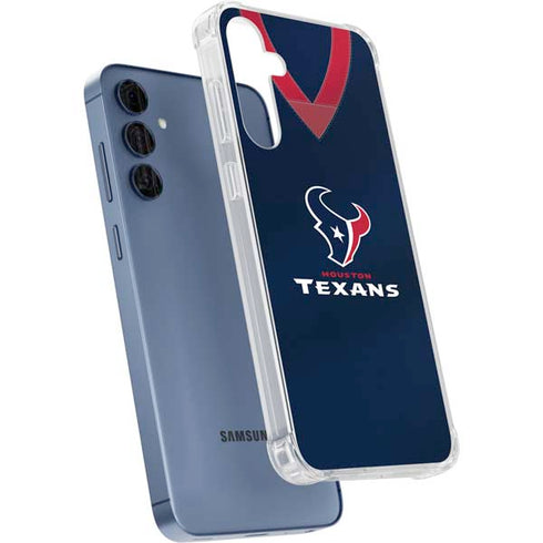 NFL Houston Texans Team Jersey Galaxy A55 5G Clear Case