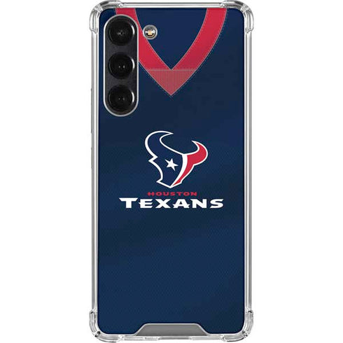 NFL Houston Texans Team Jersey Galaxy S24 FE Clear Case