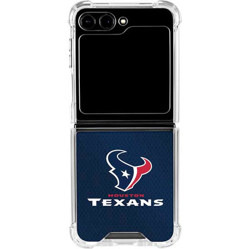 NFL Houston Texans Team Jersey Galaxy Z Flip6 Clear Case