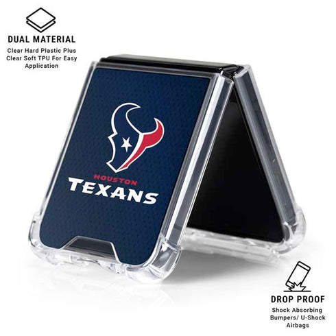 NFL Houston Texans Team Jersey Galaxy Z Flip6 Clear Case