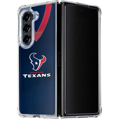 NFL Houston Texans Team Jersey Galaxy Z Fold5 5G Clear Case