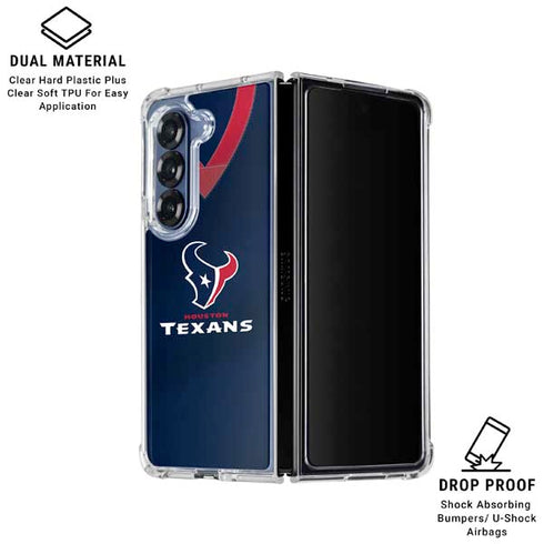 NFL Houston Texans Team Jersey Galaxy Z Fold6 Clear Case