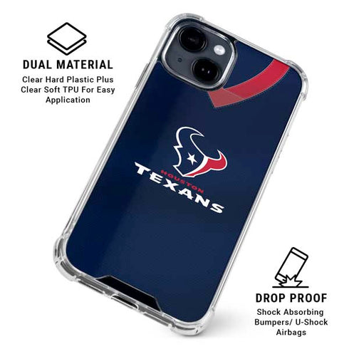 NFL Houston Texans Team Jersey iPhone 15 Clear Case