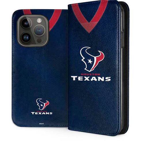 NFL Houston Texans Team Jersey iPhone 15 Pro Folio Case