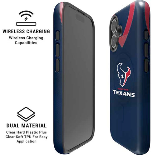 NFL Houston Texans Team Jersey iPhone 16 Plus Magsafe Impact Case