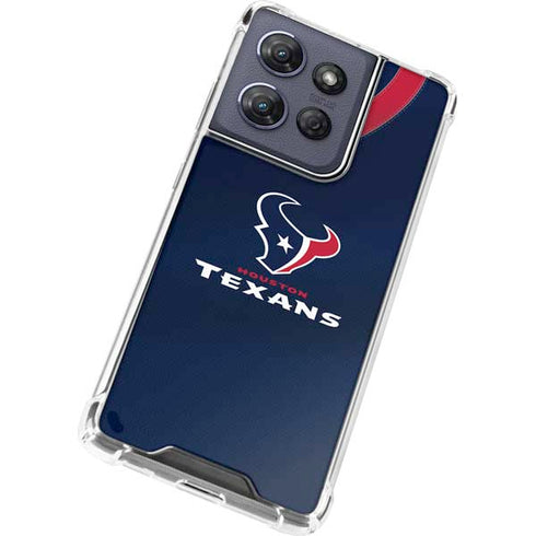 NFL Houston Texans Team Jersey Moto G 5G (2025) Clear Case