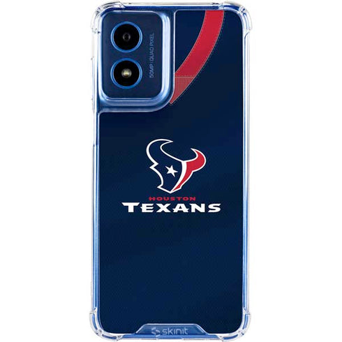 NFL Houston Texans Team Jersey Moto G 5G (2024) Clear Case