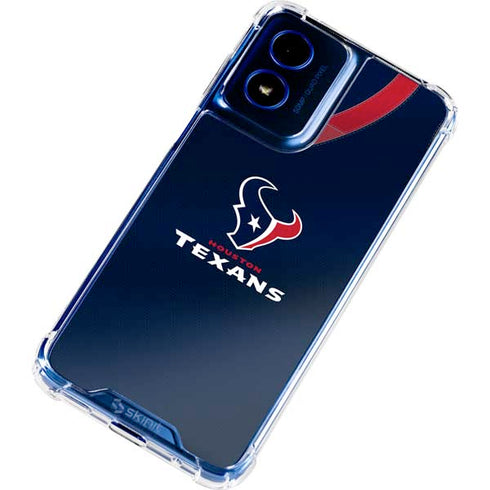 NFL Houston Texans Team Jersey Moto G 5G (2024) Clear Case