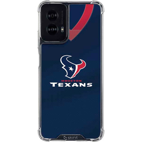 NFL Houston Texans Team Jersey Moto G Power 5G (2024) Clear Case