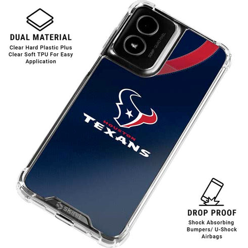 NFL Houston Texans Team Jersey Moto G Power 5G (2024) Clear Case