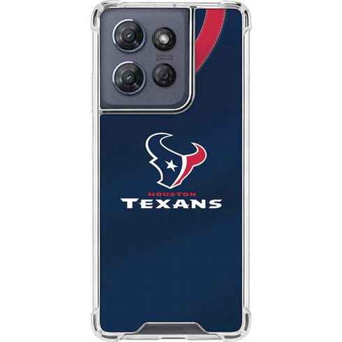 NFL Houston Texans Team Jersey Moto G Power 5G (2025) Clear Case