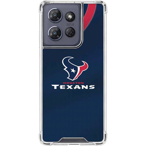 NFL Houston Texans Team Jersey Moto G Stylus 5G (2025) Clear Case