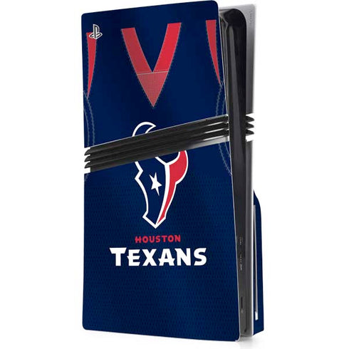 NFL Houston Texans Team Jersey PS5 Pro Disk Console Skin