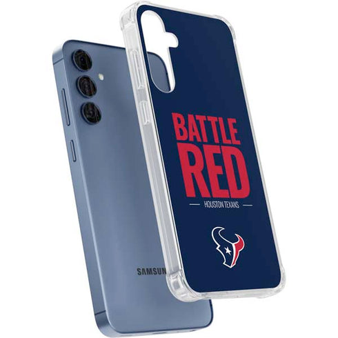 NFL Houston Texans Team Motto Galaxy A55 5G Clear Case