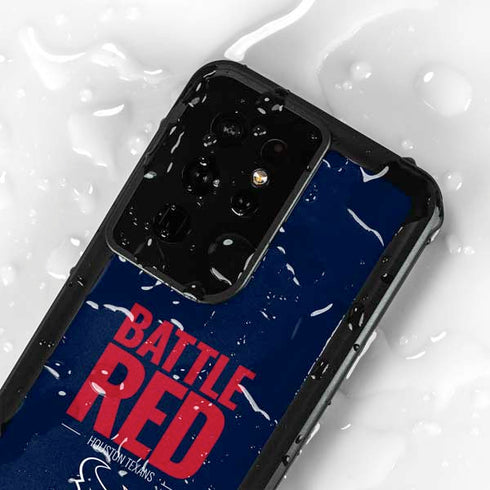 NFL Houston Texans Team Motto Galaxy S24 Ultra Waterproof Case
