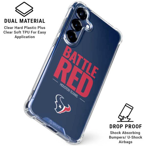 NFL Houston Texans Team Motto Galaxy S25 Clear Case