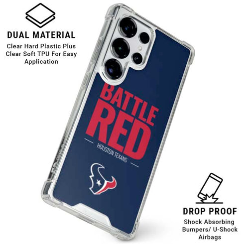 NFL Houston Texans Team Motto Galaxy S25 Ultra Clear Case