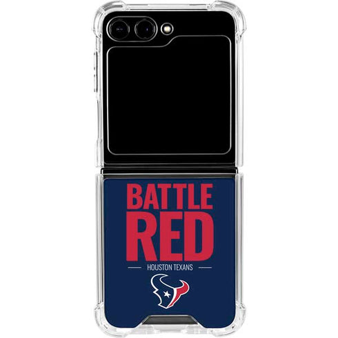 NFL Houston Texans Team Motto Galaxy Z Flip6 Clear Case