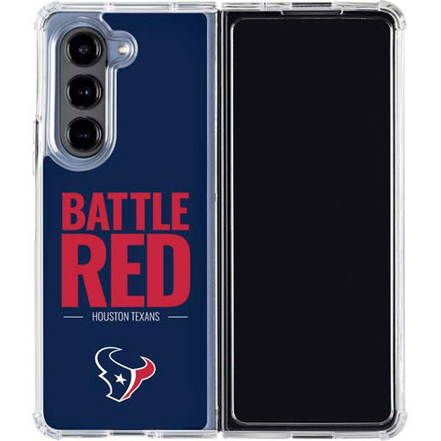 NFL Houston Texans Team Motto Galaxy Z Fold5 5G Clear Case