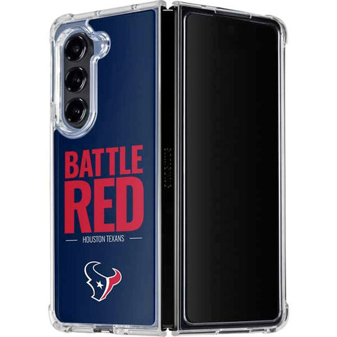 NFL Houston Texans Team Motto Galaxy Z Fold5 5G Clear Case