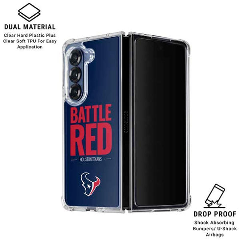 NFL Houston Texans Team Motto Galaxy Z Fold6 Clear Case