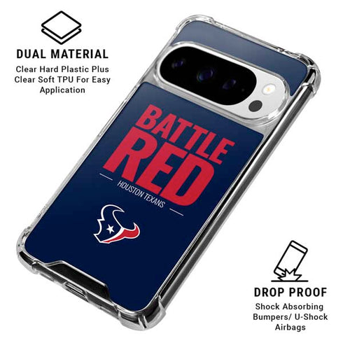 NFL Houston Texans Team Motto Google Pixel 10 Pro XL Clear Case