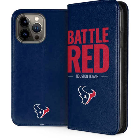 NFL Houston Texans Team Motto iPhone 15 Pro Max Folio Case