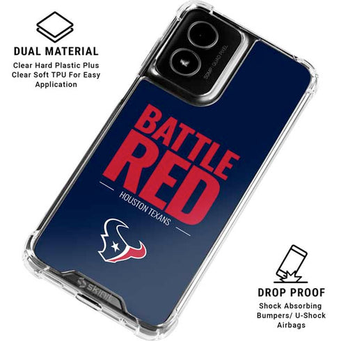 NFL Houston Texans Team Motto Moto G Power 5G (2024) Clear Case