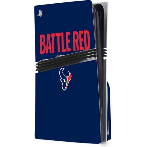 NFL Houston Texans Team Motto PS5 Pro Disk Console Skin