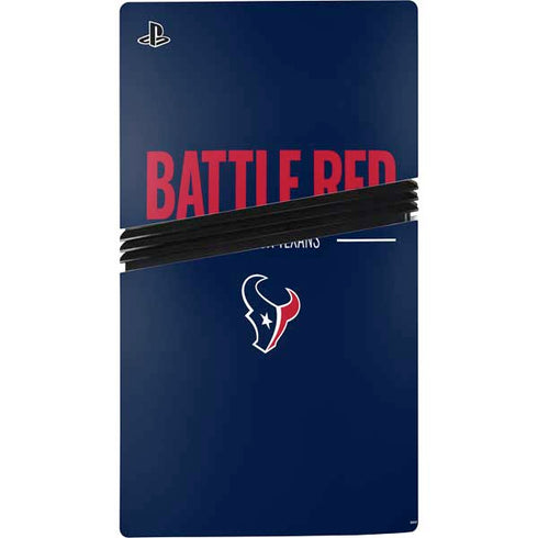 NFL Houston Texans Team Motto PS5 Pro Disk Console Skin