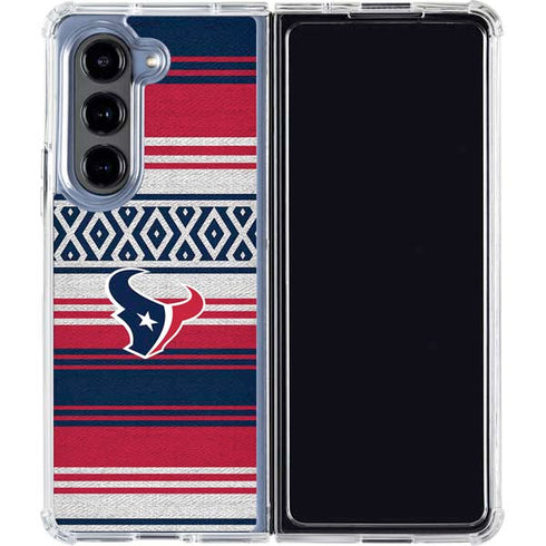 NFL Houston Texans Trailblazer Galaxy Z Fold5 5G Clear Case