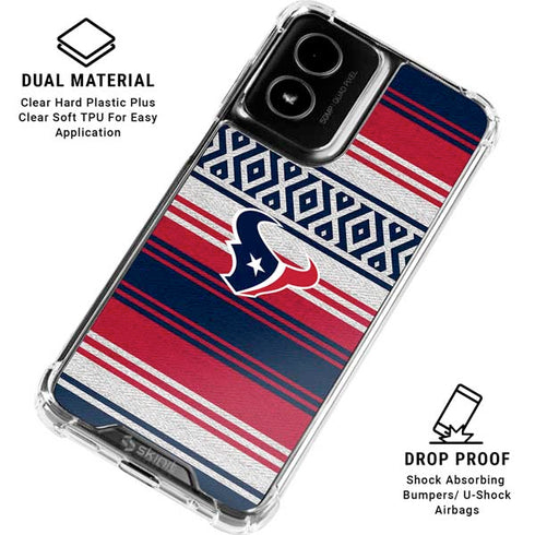 NFL Houston Texans Trailblazer Moto G Power 5G (2024) Clear Case