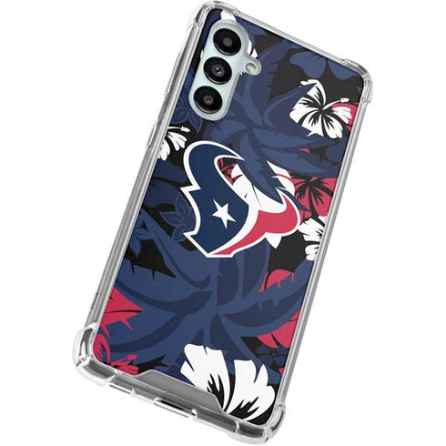 NFL Houston Texans Tropical Print Galaxy A16 5G Clear Case