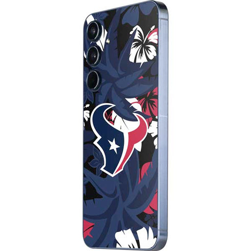 NFL Houston Texans Tropical Print Galaxy A35 5G Skin
