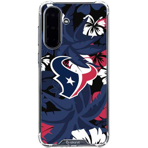 NFL Houston Texans Tropical Print Galaxy A36 5G Clear Case