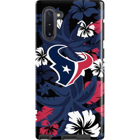 NFL Houston Texans Tropical Print Galaxy Cases