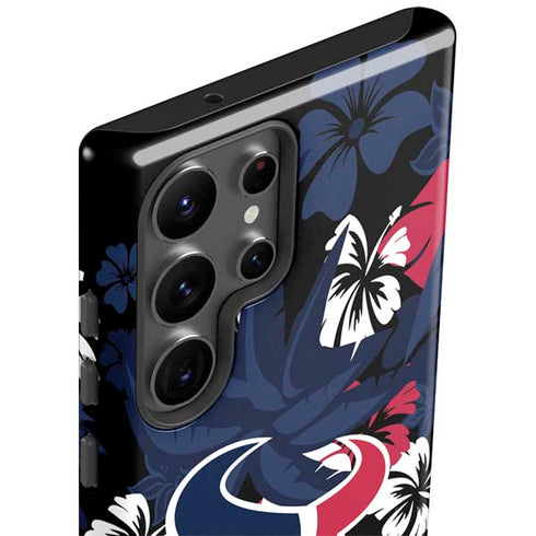 NFL Houston Texans Tropical Print Galaxy S23 Ultra Pro Case