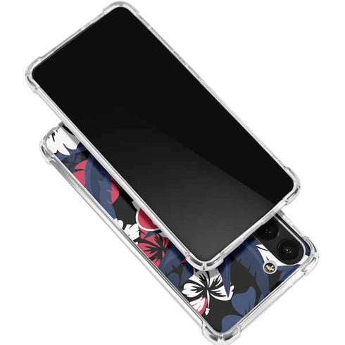 NFL Houston Texans Tropical Print Galaxy S24 FE Clear Case