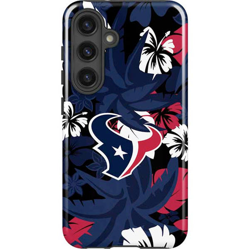 NFL Houston Texans Tropical Print Galaxy S25 Impact Case