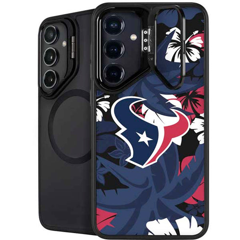 NFL Houston Texans Tropical Print Galaxy S25 Kickstand Case