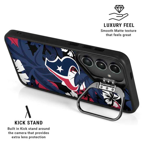 NFL Houston Texans Tropical Print Galaxy S24 Kickstand Case