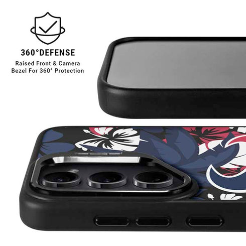 NFL Houston Texans Tropical Print Galaxy S24 Plus Kickstand Case