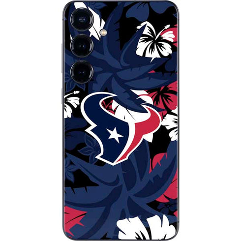 NFL Houston Texans Tropical Print Galaxy S24 Skin